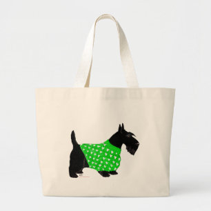 Scottish Terrier in a Sweater Large Tote Bag