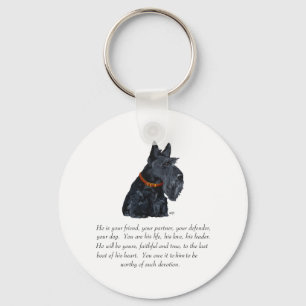 Scottish Terrier Keepsake Key Ring
