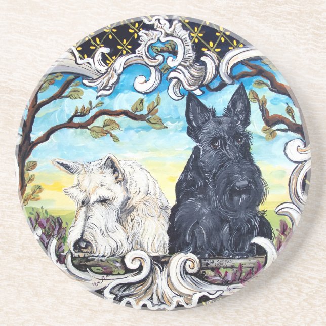 Scottish Terrier  Landscape Coaster (Front)
