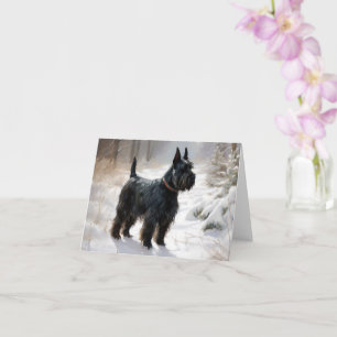 Scottish Terrier Let It Snow Christmas Card