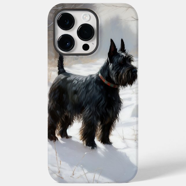Scottish Terrier Let It Snow Christmas Case-Mate iPhone Case (Back)