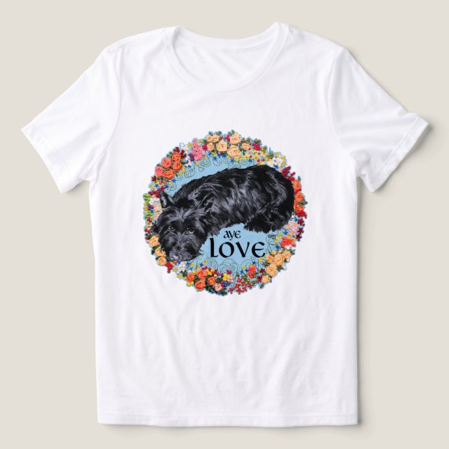 Scottish Terrier Love Tri-Blend Shirt (Design Front)