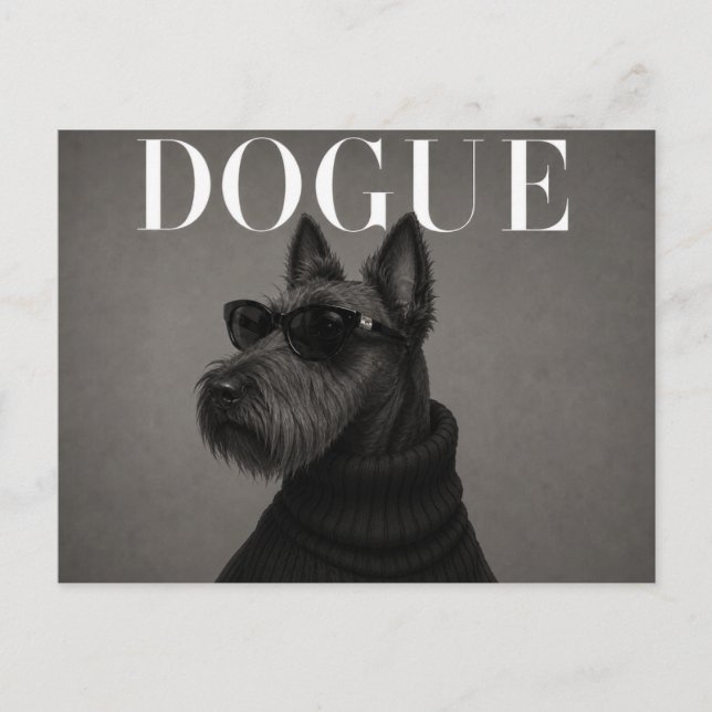 Scottish Terrier Luxury Editorial Postcard (Front)
