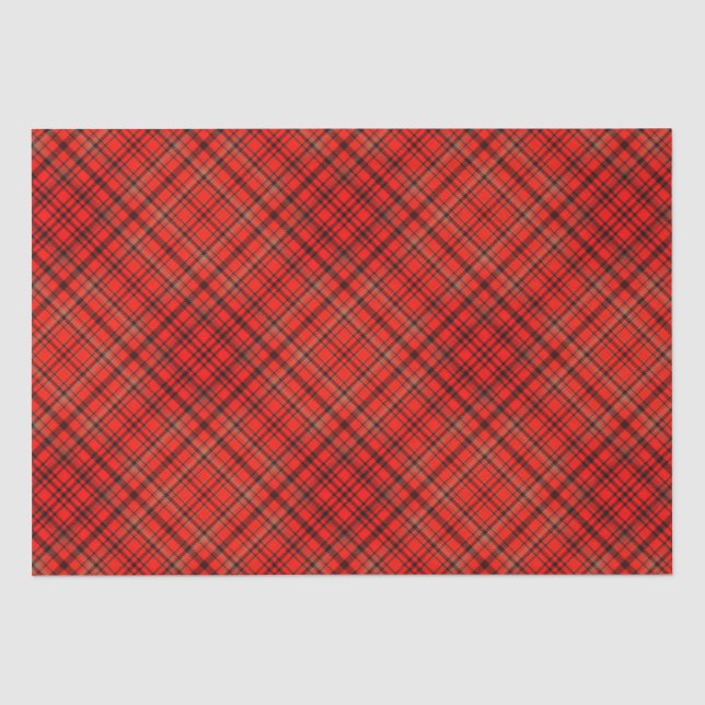 Scottish Terrier Merry Christmas Plaid Tissue Paper (Front)