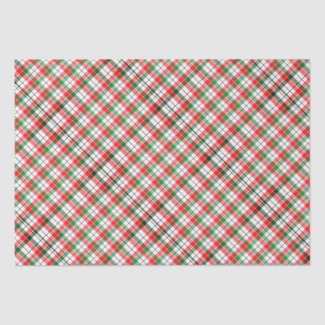 Scottish Terrier Merry Christmas Plaid Tissue Paper (Front)