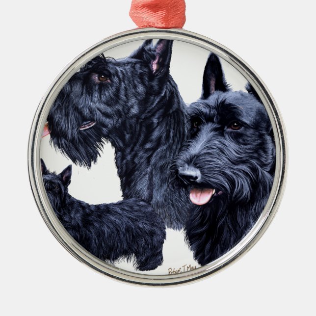 Scottish Terrier Metal Tree Decoration (Front)