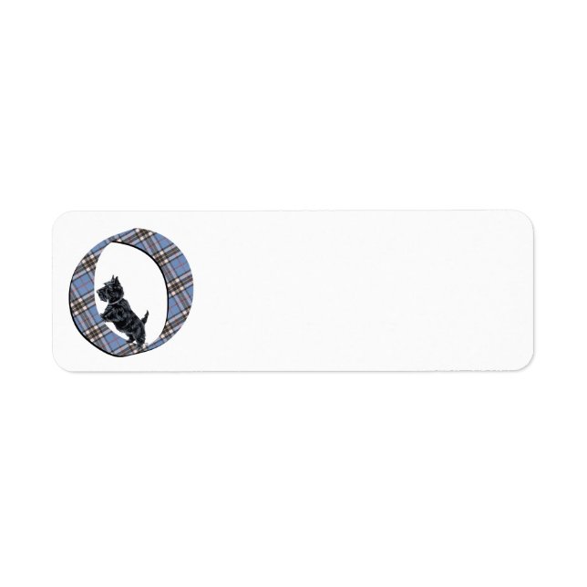 Scottish Terrier Monogram O Return Address Label (Front)