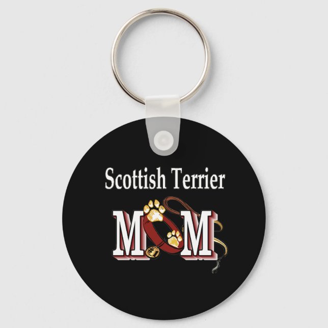scottish terrier mum Keychain (Front)