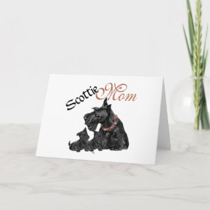 Scottish Terrier Mum & Pups Card