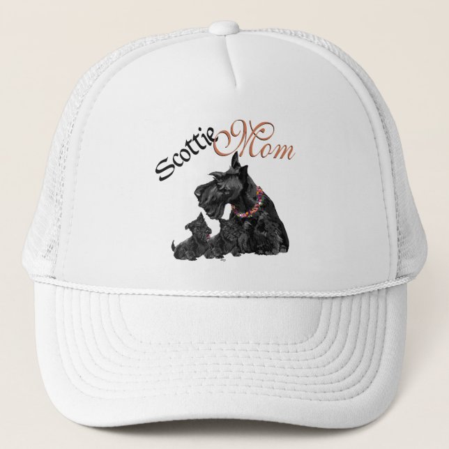 Scottish Terrier Mum & Pups Trucker Hat (Front)
