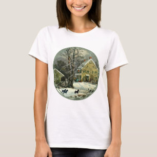 Scottish Terrier Old Fashioned Winter T-Shirt