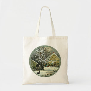 Scottish Terrier Old Fashioned Winter Tote Bag