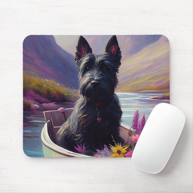 Scottish Terrier on a Paddle: A Scenic Adventure Mouse Pad (With Mouse)