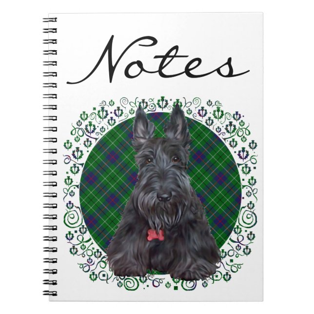Scottish Terrier on Tartan Notebook (Front)