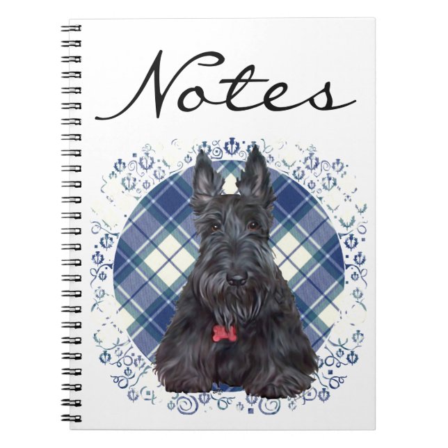 Scottish Terrier on Tartan Notebook (Front)