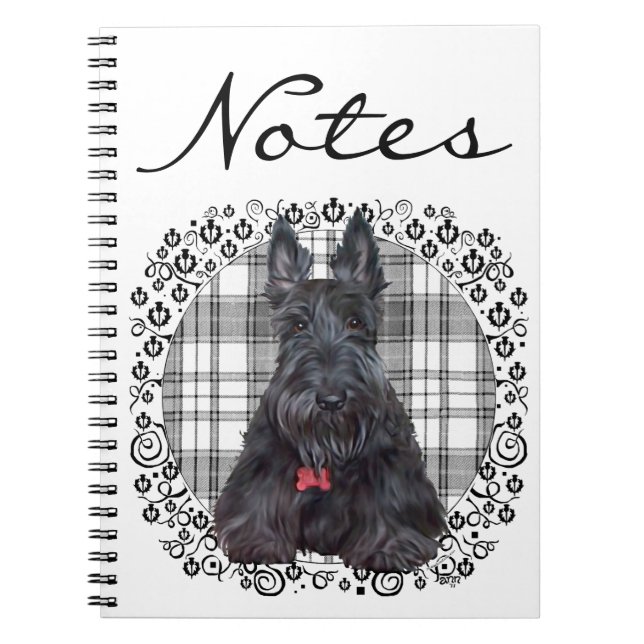 Scottish Terrier on Tartan Notebook (Front)