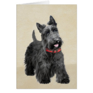Scottish Terrier Painting - Cute Original Dog Art