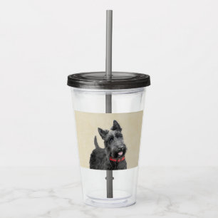 Scottish Terrier Painting - Cute Original Dog Art Acrylic Tumbler