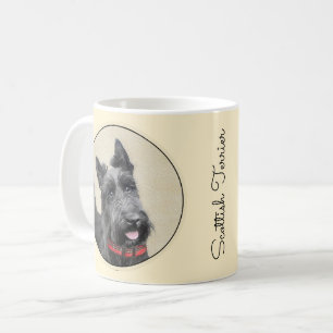Scottish Terrier Painting - Cute Original Dog Art Coffee Mug