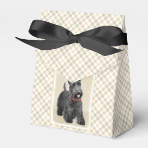Scottish Terrier Painting - Cute Original Dog Art Favour Box