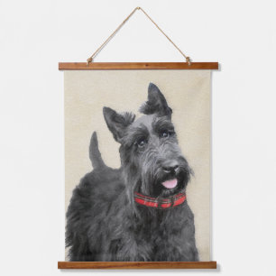 Scottish Terrier Painting - Cute Original Dog Art Hanging Tapestry