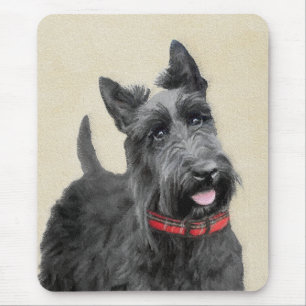 Scottish Terrier Painting - Cute Original Dog Art Mouse Pad