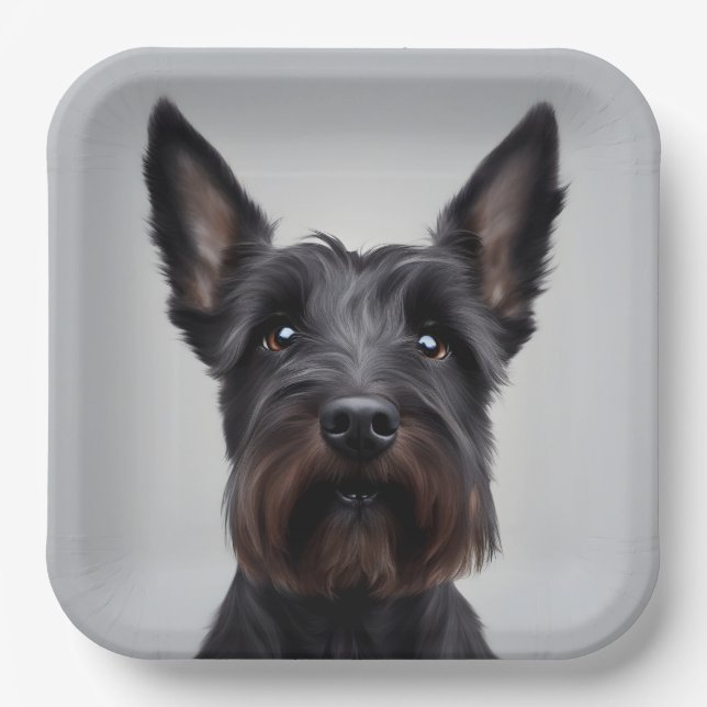 Scottish Terrier Paper Plate (Front)