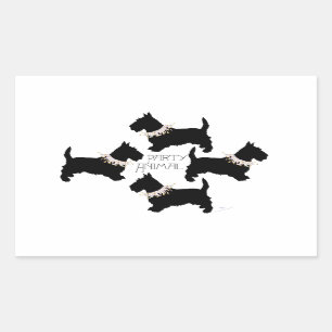Scottish Terrier Party Rectangular Sticker