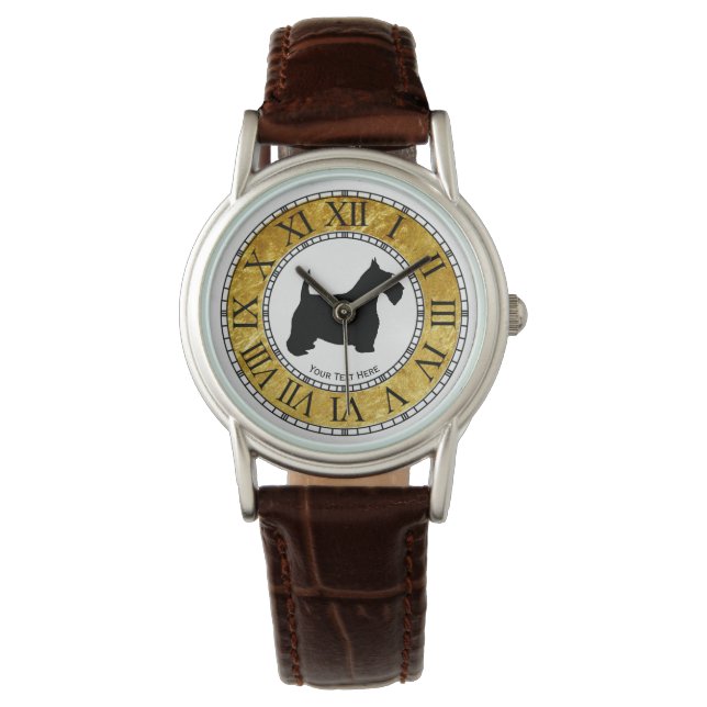 Scottish Terrier Personalise Watch (Front)