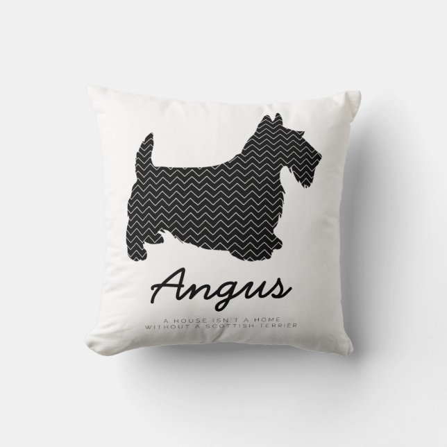 Scottish Terrier Personalised Cushion (Front)