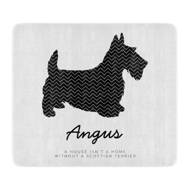 Scottish Terrier Personalised Cutting Board (Front)