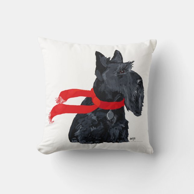 Scottish Terrier Pillow (Front)