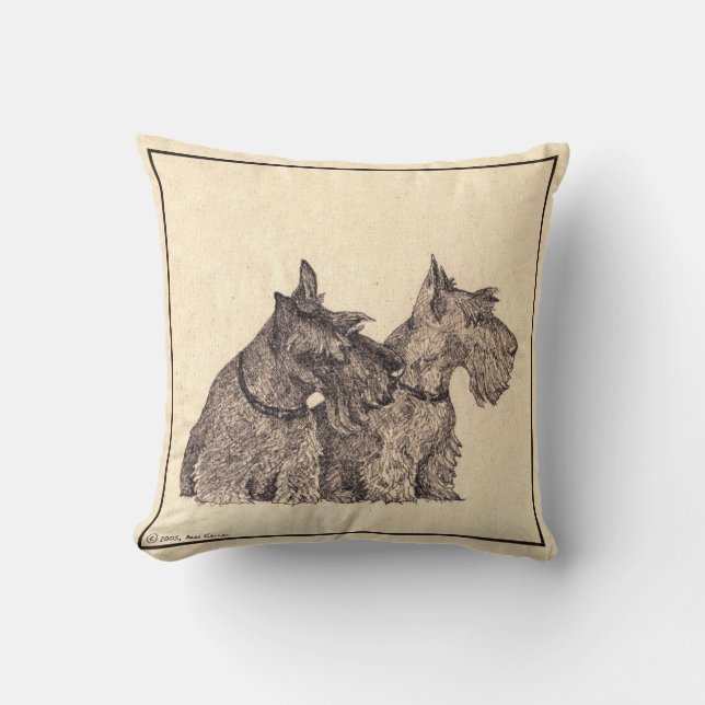 Scottish Terrier Pillow (Front)