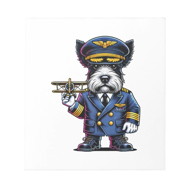 Scottish Terrier Pilot Notepad (Front)