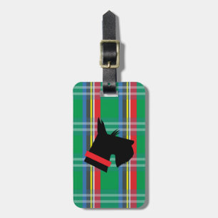 Scottish Terrier Plaid Luggage Tag