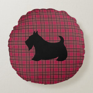 Scottish Terrier Plaid Pillow