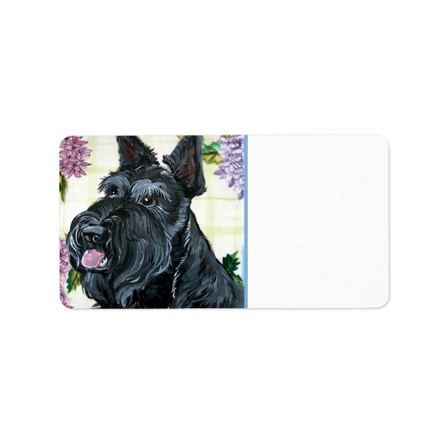 Scottish Terrier Portrait Label (Front)