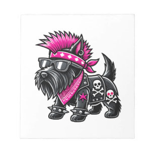 Scottish Terrier Punk Music Notepad