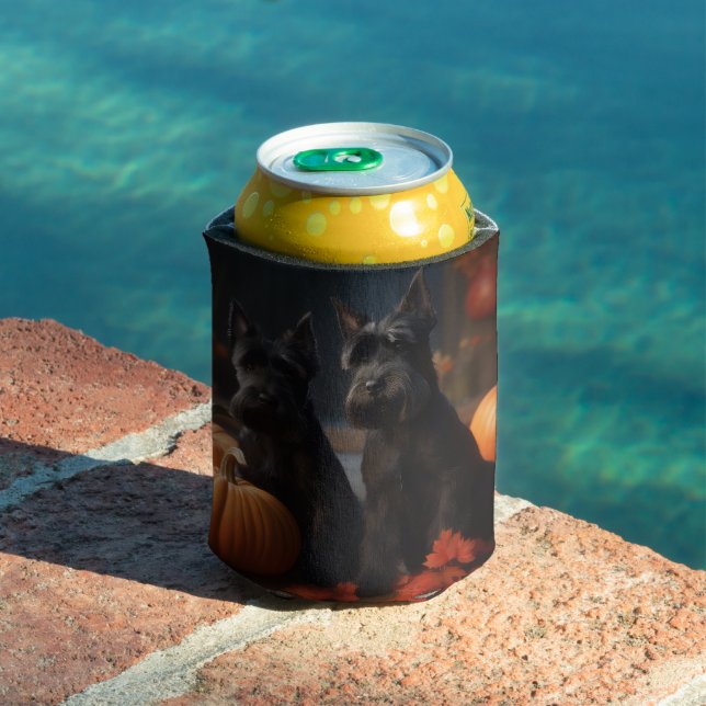 Scottish Terrier Puppy Autumn Delight Pumpkin Can Cooler (In Situ Pool)