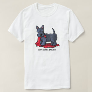 Scottish Terrier Puppy Trouble T-Shirt