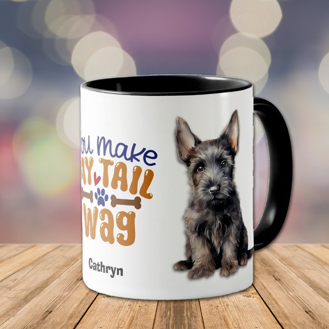 Scottish Terrier Puppy You Make My Tail Wag Mug (Creator Uploaded)