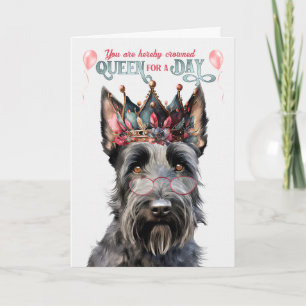 Scottish Terrier Queen for a Day Funny Birthday Card