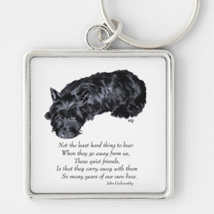 Scottish Terrier Rainbow Bridge Key Ring