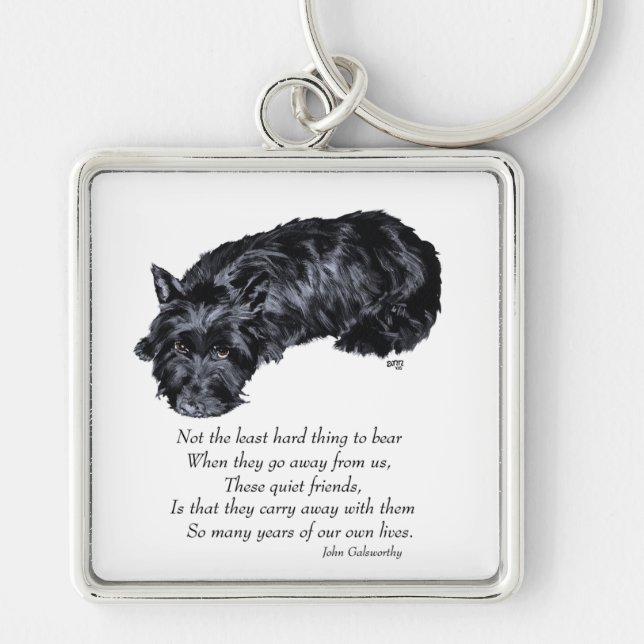 Scottish Terrier Rainbow Bridge Key Ring (Front)