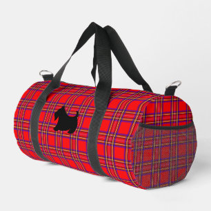 Scottish Terrier Red Plaid Duffel Bag Gift