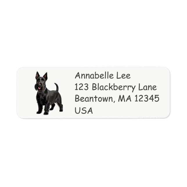 Scottish Terrier Return Address Label (Front)