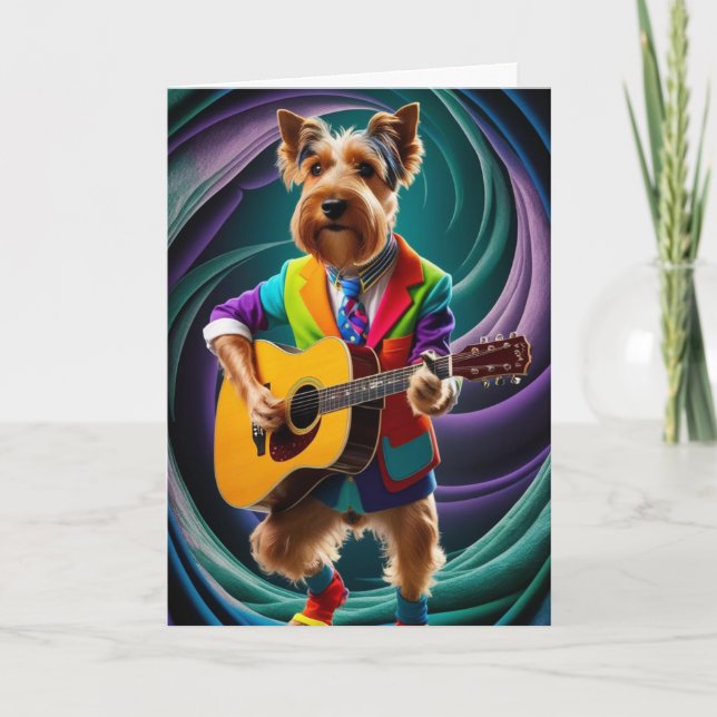 Scottish Terrier Rock Star Card (Front)
