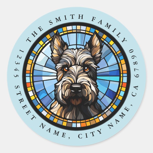 Scottish Terrier Round Stickers (Front)