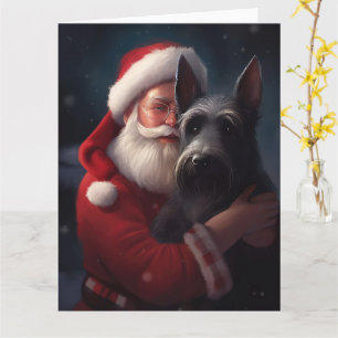 Scottish Terrier Santa Claus Festive Christmas Card