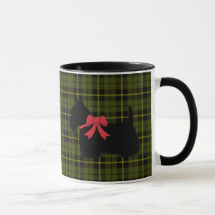 Scottish Terrier, Scotland dog, Odee green plaid Mug